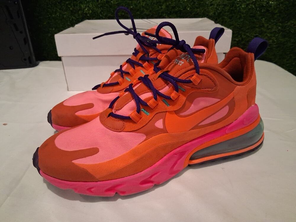 Nike Air Max 270 React Mystic Red Pink Blast AT6174-600 Women's Size 9.5